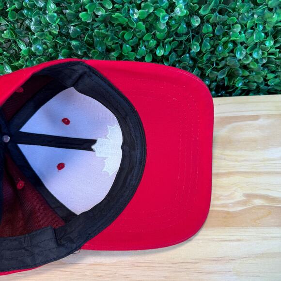 Canada Tim Horton's Red Adjustable Fit Hat Cap Maple Leaf One Size OSFA - Picture 5 of 6